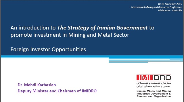 Iran Mining Sector- IMARC Australia 2015